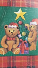 12 Vtg New Teddy Bear Christmas Gift Wrap Hea...