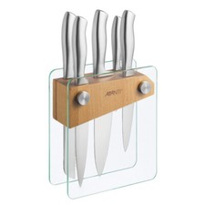 AVANTI Tempo 6pc Knife Block W/ German Stainless Steel 6 Piece 78879 Knives 