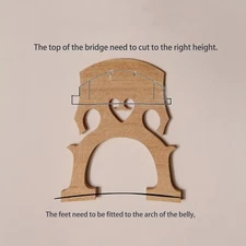 New 4/4 Size Cello Bridge Free US Shipping FRENCH STYLE Maple Wood