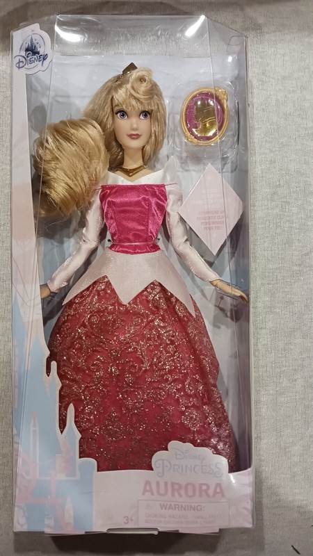 Shop Disney Princess Aurora Sleeping Beauty Doll Briar Rose Pink w/ Pendant