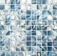 Mosaik Fliese Muschel Blaugrau Wandfliesen Badfliese MOS150-SM2582
