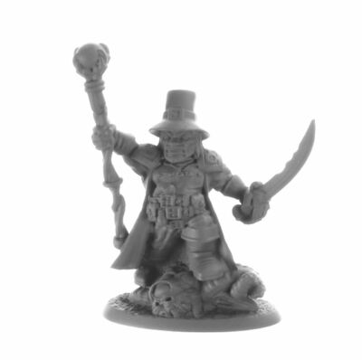 1x ARKUS HARN ZWERGHEXENJÄGER - KNOCHENSENMANN Figur Miniatur RPG JDR 30011