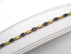 10K Yellow Gold 4.00 CTW Iolite Link Bracelet 7" [B36] — photo 1