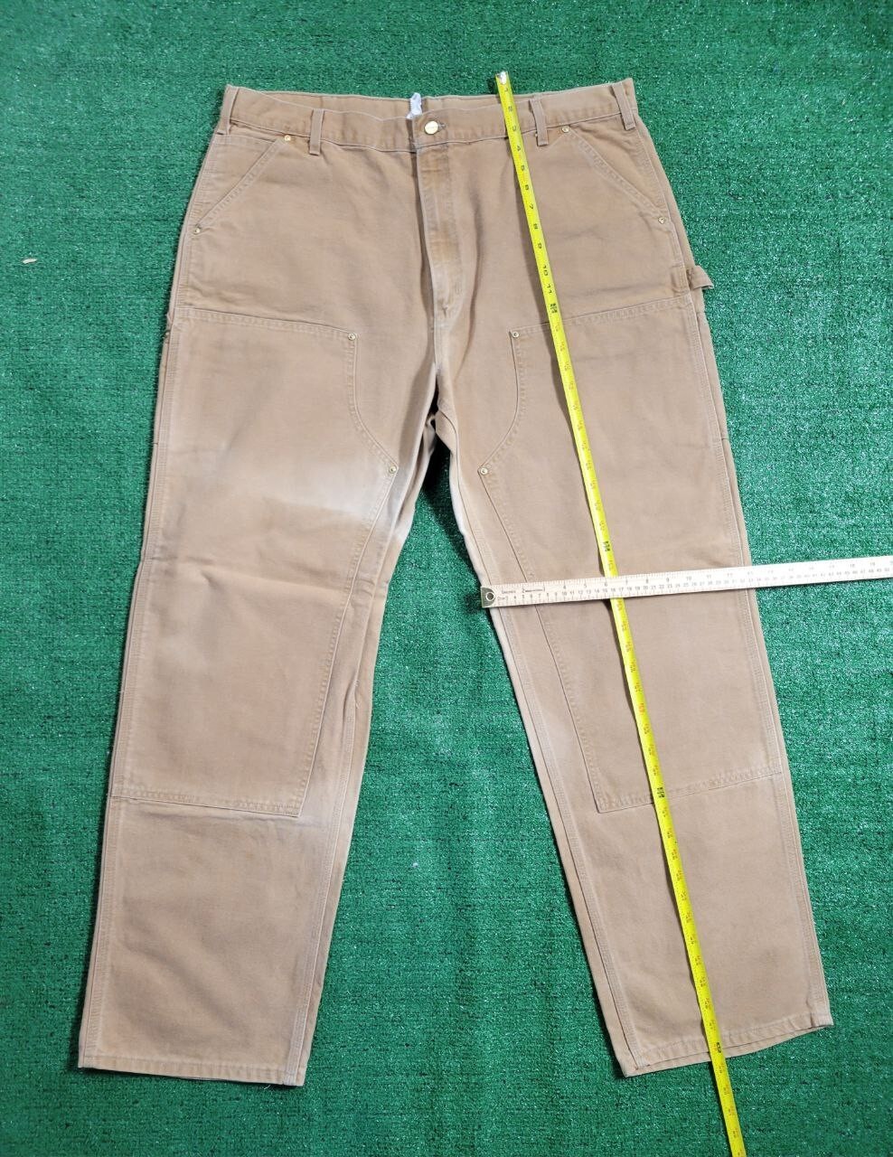 Vintage Carhartt Pants Carpenter Double Knee B136 BRN Brown USA 42x34