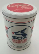 Chicago White Sox Baseball Tin Advertisement Peanuts Can Empty Vintage Old