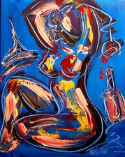 NUDE  IMPRESSIONIST LARGE ORIGINAL OIL  PAINTING  HU8efEF0GT