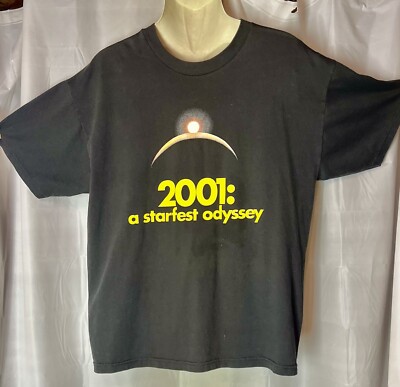 2001 Starfest Space Odyssey Mens Size L Tee Shirt Black