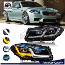 LH+RH LED Headlights Assembly For BMW 5 Series F10 F11 2010-2013 Xenon W/AFS