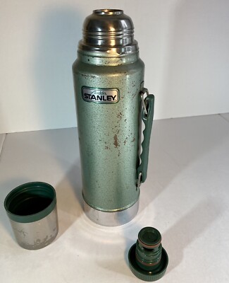 Vintage 1996 Stanley Aladdin Stainless Steel 1 Quart Green Thermos