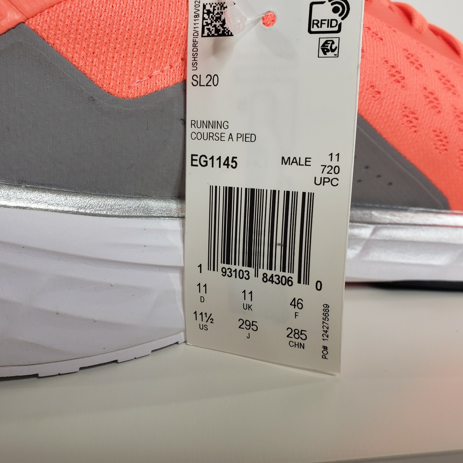 Size 11.5 - adidas SL 20 Signal Coral Dove Grey for sale online | eBay