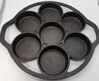 Vintage Lodge Biscuit Baking Pan Cast Iron Biscuit Corn Bread Mold USA 7B2