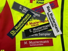 Namensstreifen BRK DRK Wasserwacht THW ASB Johanniter FW Rettungsdienst  140x30