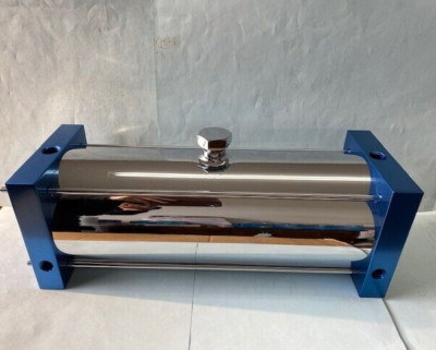 Lowrider Hydraulics chrome whammy tank & blue blocks & rods & plug & seals kit