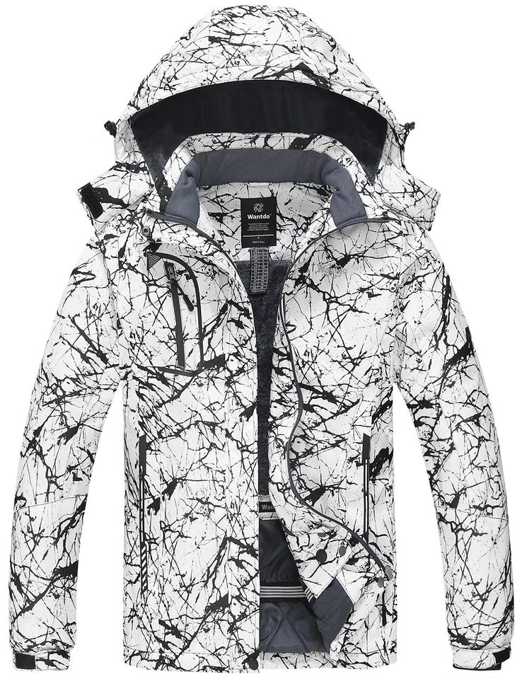 Wantdo Women's Waterproof Winter Coat Hooded Ski Jacket Winter Warm Snow Coat - Image 3 of 4