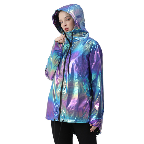 Womens Shiny Color Waterproof Zipper 