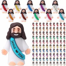 100 P Mini Jesus Figures Jesus Loves You Original Design Jesus Toys Little Jes