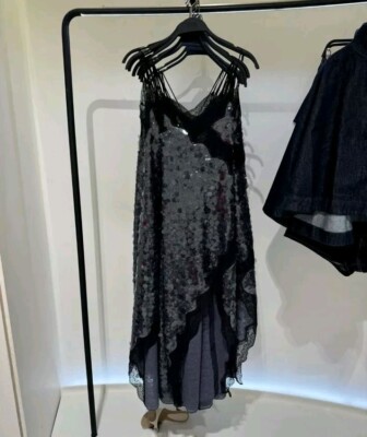 NEW ZARA AW24 ZW COLLECTION SEQUINNED LACE DRESS 9002/799