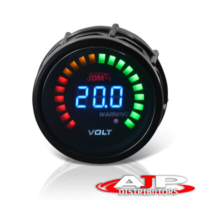 2'' Digital Blue LED RPM Volt Voltage 52MM Car Gauge Meter Smoke For Toyota