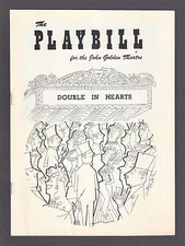 William Redfield "DOUBLE IN HEARTS" Neva Patterson 1956 FLOP Opening Playbill