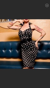 polka dot wiggle dress