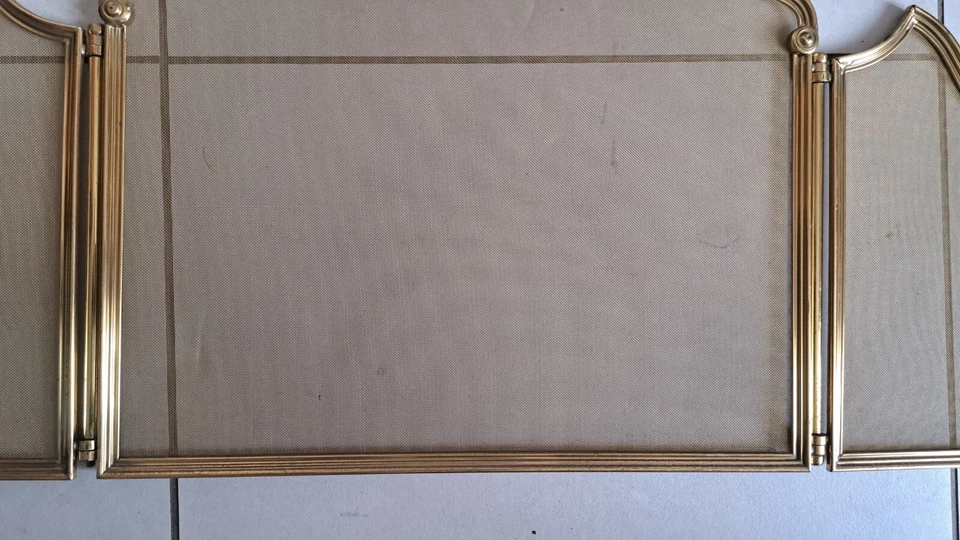 Pare-feu louis XV avec encadrement en bronze  haut 50 larg  101 cm - Photo 4/4