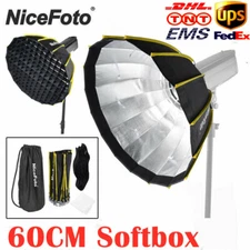 NiceFoto 23.6" 60cm Quick Release Mount Softbox for Photography Studio Shooting
