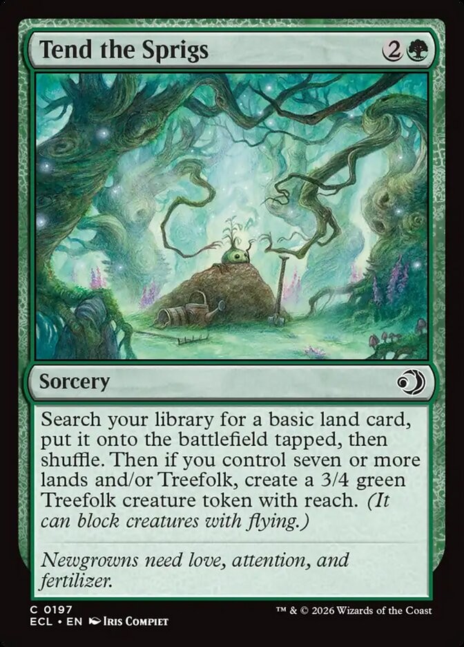 Tend the Sprigs Foil (197) Lorwyn Eclipsed ECL MTG Magic