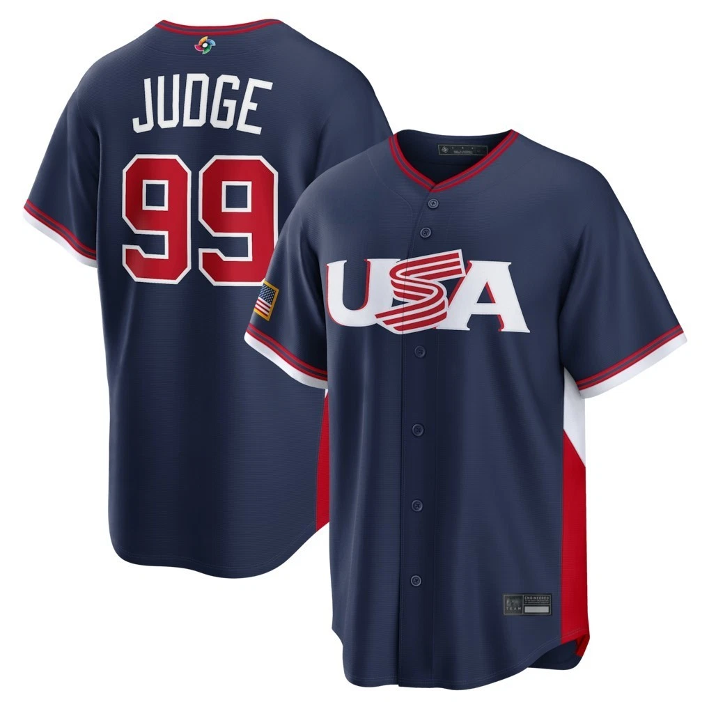Men's USA Baseball Navy 2026 World Baseball Classic Jersey All Player