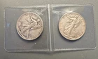 Walking Liberty Half Dollar Lot 1945 1946 90% Silver Circulated 2 Coins