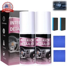 2Pcs Car Interior Cleaner,Interior Detailer Spray,Deep Cleaner Polishi