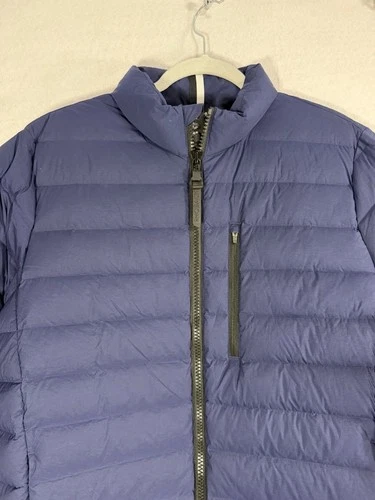 Rhoback Glide Down Jacket Men’s Medium Fleet Navy Blue Puffer Coat EUC Golf image 2