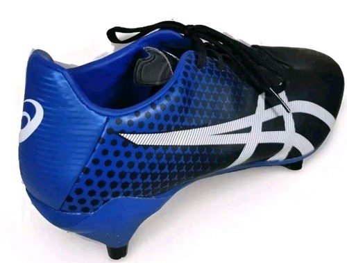 Asics Menace 3 ST Football Boots Blue & Black 1111A084 Men US 8 VGC Free AU Post - Foto 6 di 14