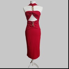 Fashion Nova Love On Fire Midi Dress Size XS