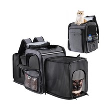 Cat Backpack Carrier,Double Side Expandable Cat Carrier Backpack,Dog Carrier ...