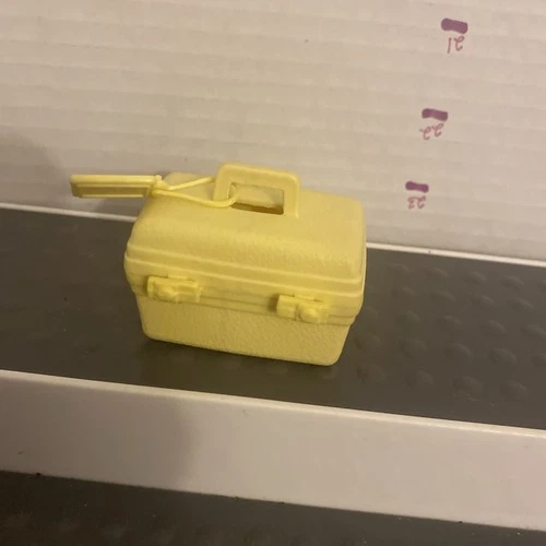 Vintage 1970s Mattel Barbie Yellow Train Case Luggage