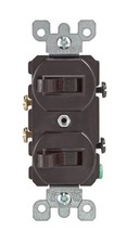 Leviton Toggle Switch 15A Single Pole Brown Light Control 1 Pack