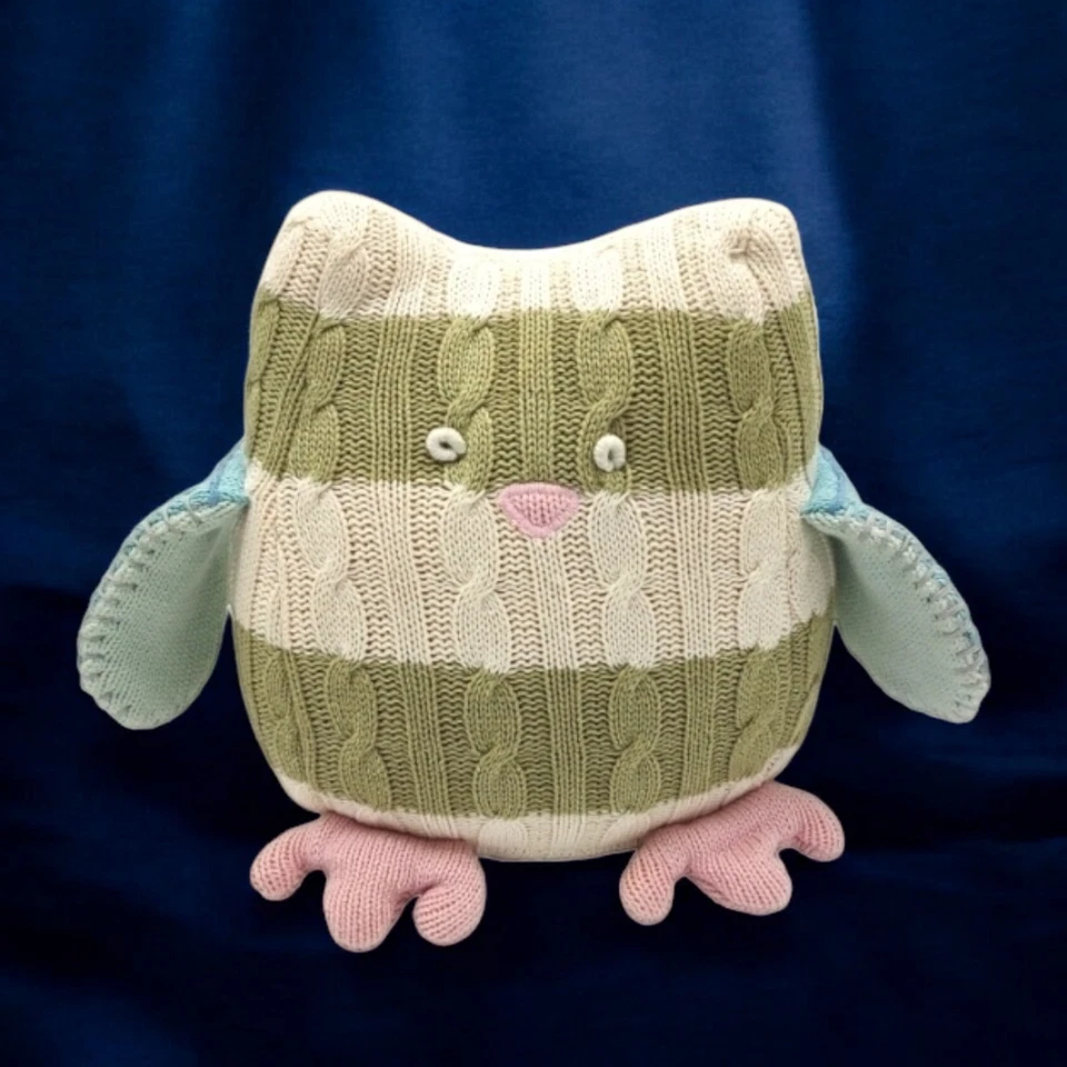 Pottery Barn Niños PBK Juguete de Peluche Búho Pesado Cable Tejido Peluche Almohada Tope de Puerta Foto 2 de 4