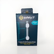 NEW - 4 Pack - Safety 1st Custom Fit All Purpose Adjustable Strap - White