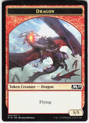 Dragon Token (010) 10 Token Core Set 2019 Magic: The Gathering NM/M