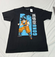 Camiseta Dragon Ball Z Para Hombre Grande Negra Gráfica Anime Camiseta Gráfica Goku Nueva con Etiquetas