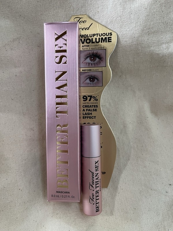 Too Faced Better Than Sex Mascara, Black 0.27 fl oz + travel size 