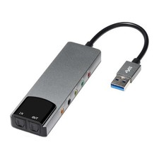 External USB Sound Card Aluminum Alloy SPDIF Optical Fiber for DTS AC3