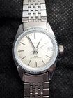 Vintage Timex Mechanical Women's Watch Date Silvertone Dial 7.2" Works great