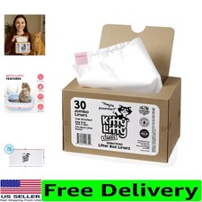 Tear-Resistant 30 Count Cat Litter Liners - Fits Most Boxes, Easy Disposal
