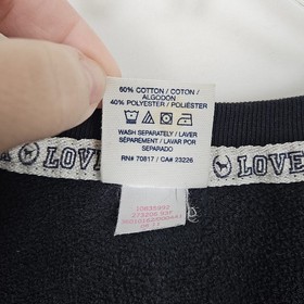 VICTORIA'S SECRET LOVE PINK Sweat Shirt BLACK Leopard Cheetah Women Sz Small