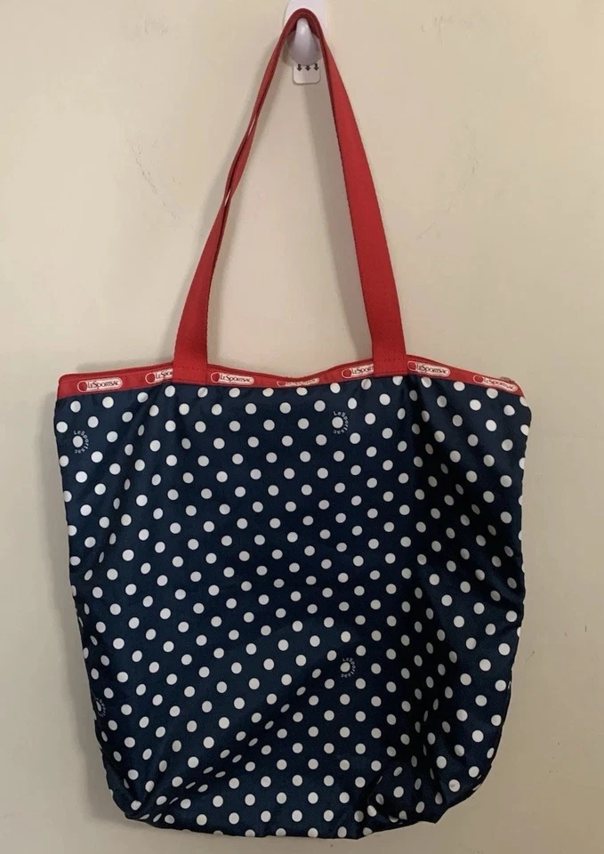 Bolso de Mano LeSportsac Lunares Ancla Lentejuelas Azul Marino Cierre de Cremallera Foto 2 de 4