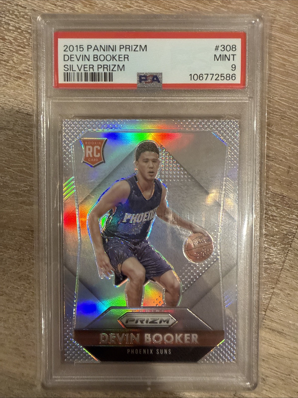 2015-16 Prizm Devin Booker #308 Silver PSA 9