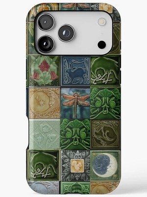 NEW! Green whimsigoth tile patchwork iPhone Samsung Tough Case