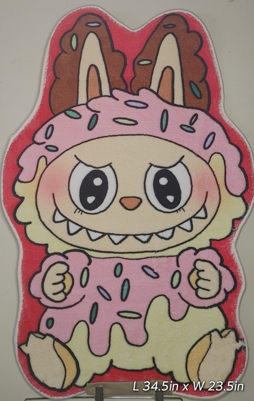 LABUBU x Sprinkle Donut Custom Super Soft / Plush Fluffy Detailed Area Tuft Rug