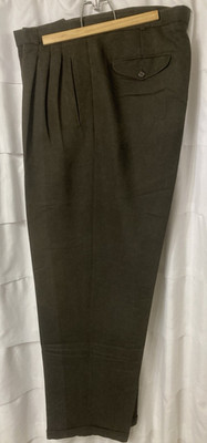 Conte di Milano Mens Brown Pleated Dress Pants 40X34 With Cuffs